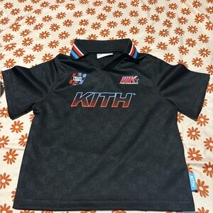 Kith Kids Black Jersey with Red and Blue Accents